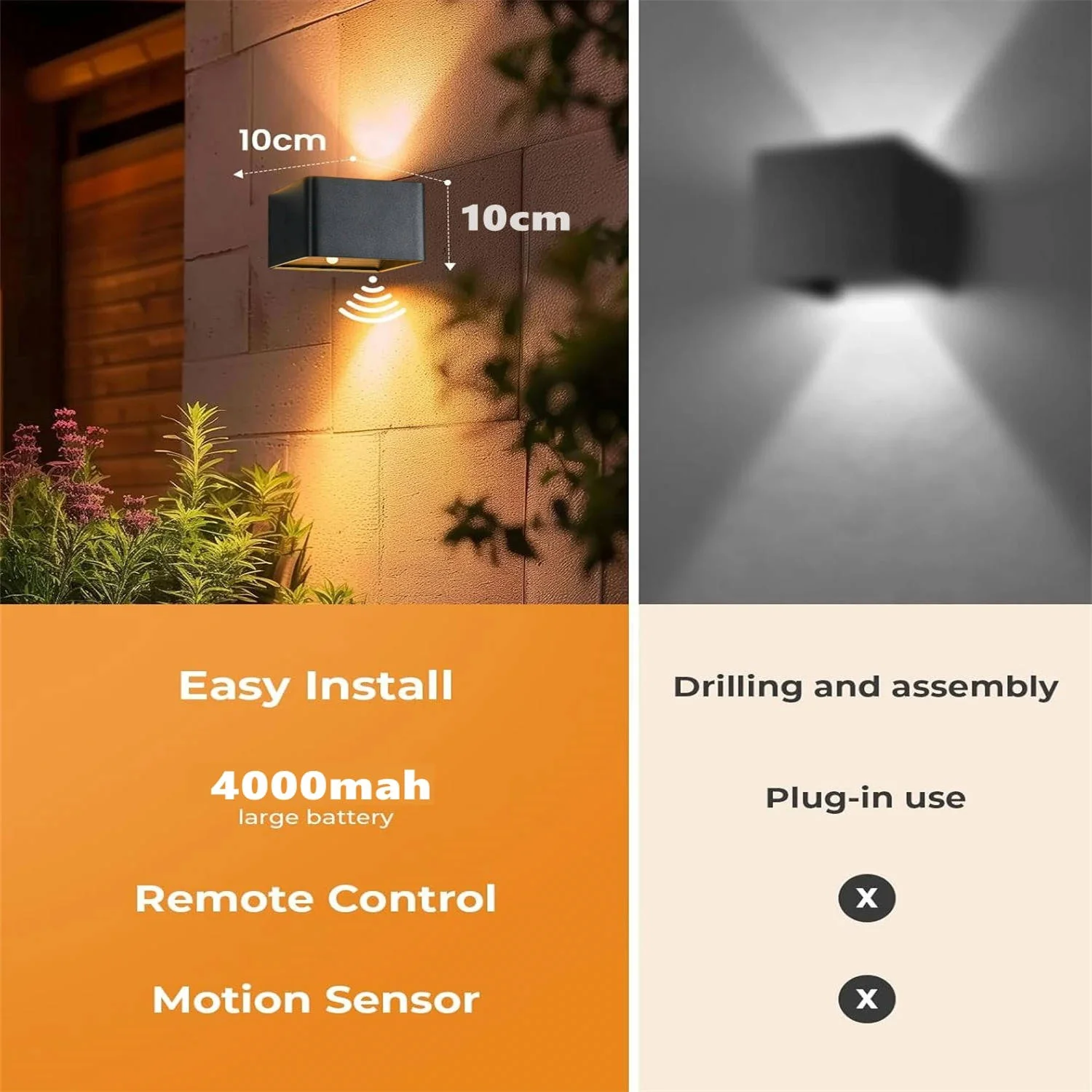 Indoor Wall Light with Motion Sensor & Remote Control - Image 5