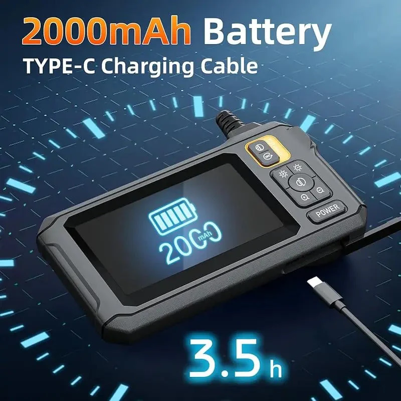 Industrial Endoscope Inspection Camera – 1080p Hd With 4.3-Inch Display Adjustable Lens - Image 3