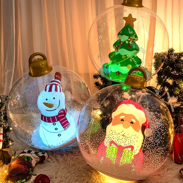 Inflatable Outdoor Christmas Ball With Lights (LED) - Image 3
