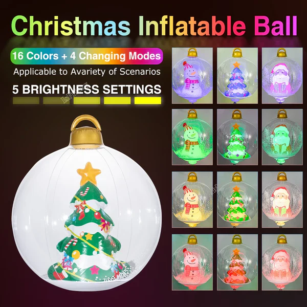 Inflatable Outdoor Christmas Ball With Lights (LED) - Image 4