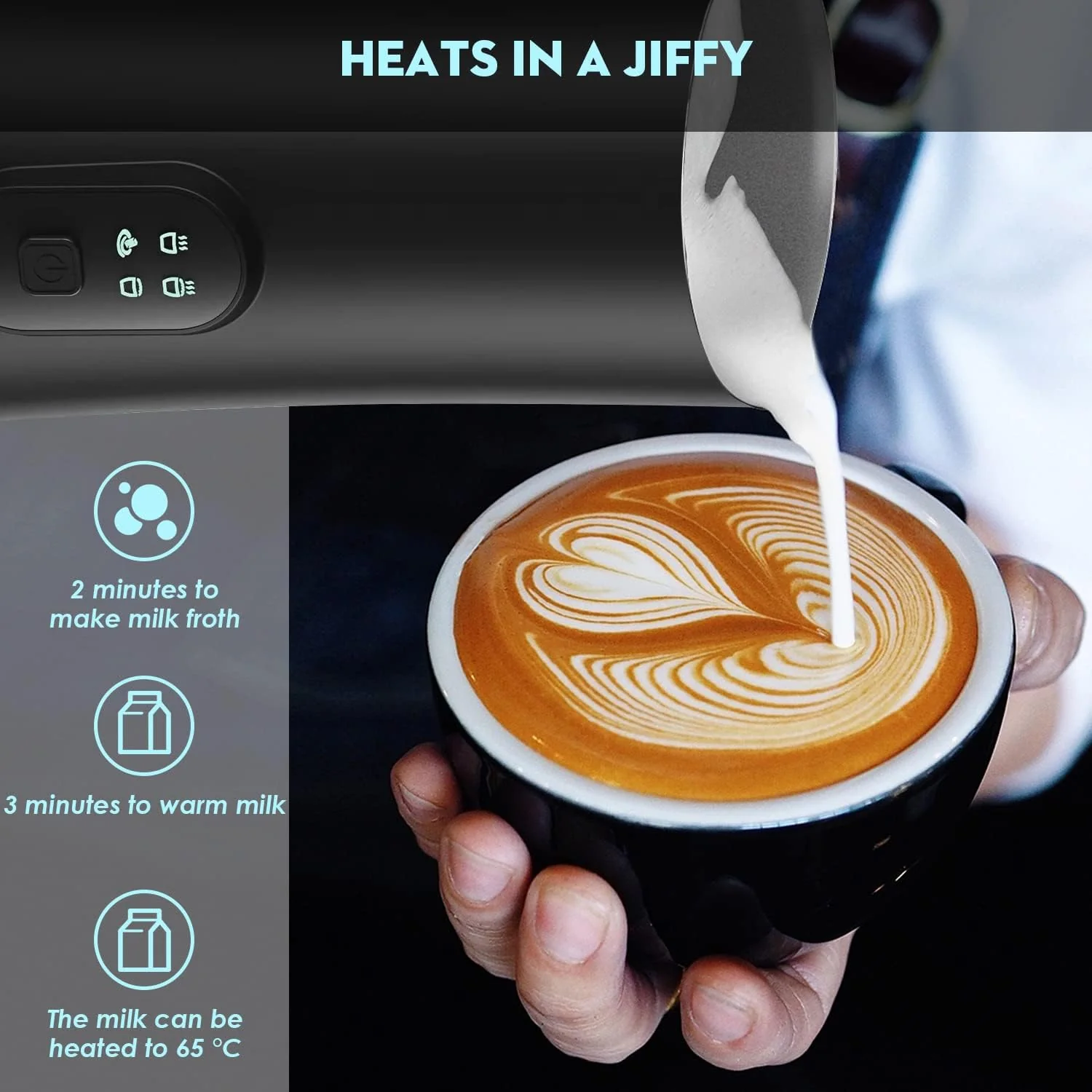 Instant Electric Pot Milk Frother Steamer - Image 7