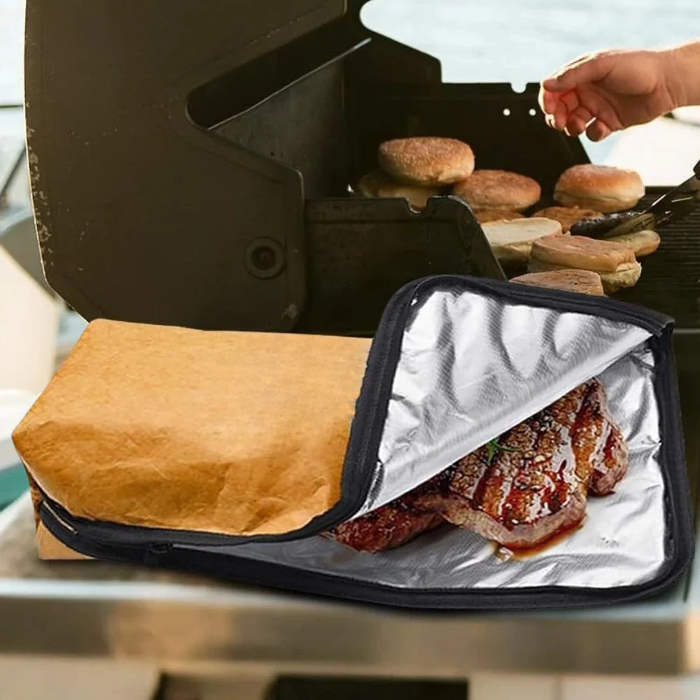 Insulated BBQ Meat Resting Blanket Bag with Handle - Image 3