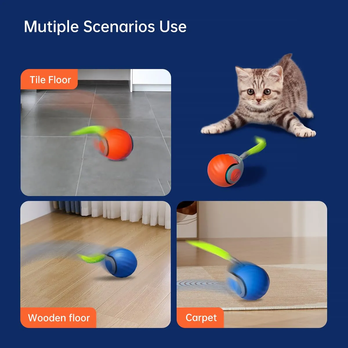 Interactive Rechargeable Cat Toy Ball - Image 4
