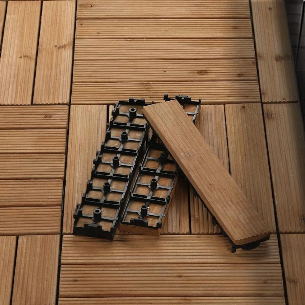 Interlocking Outdoor Patio Wood Flooring Deck Tiles 27Pcs - Image 4