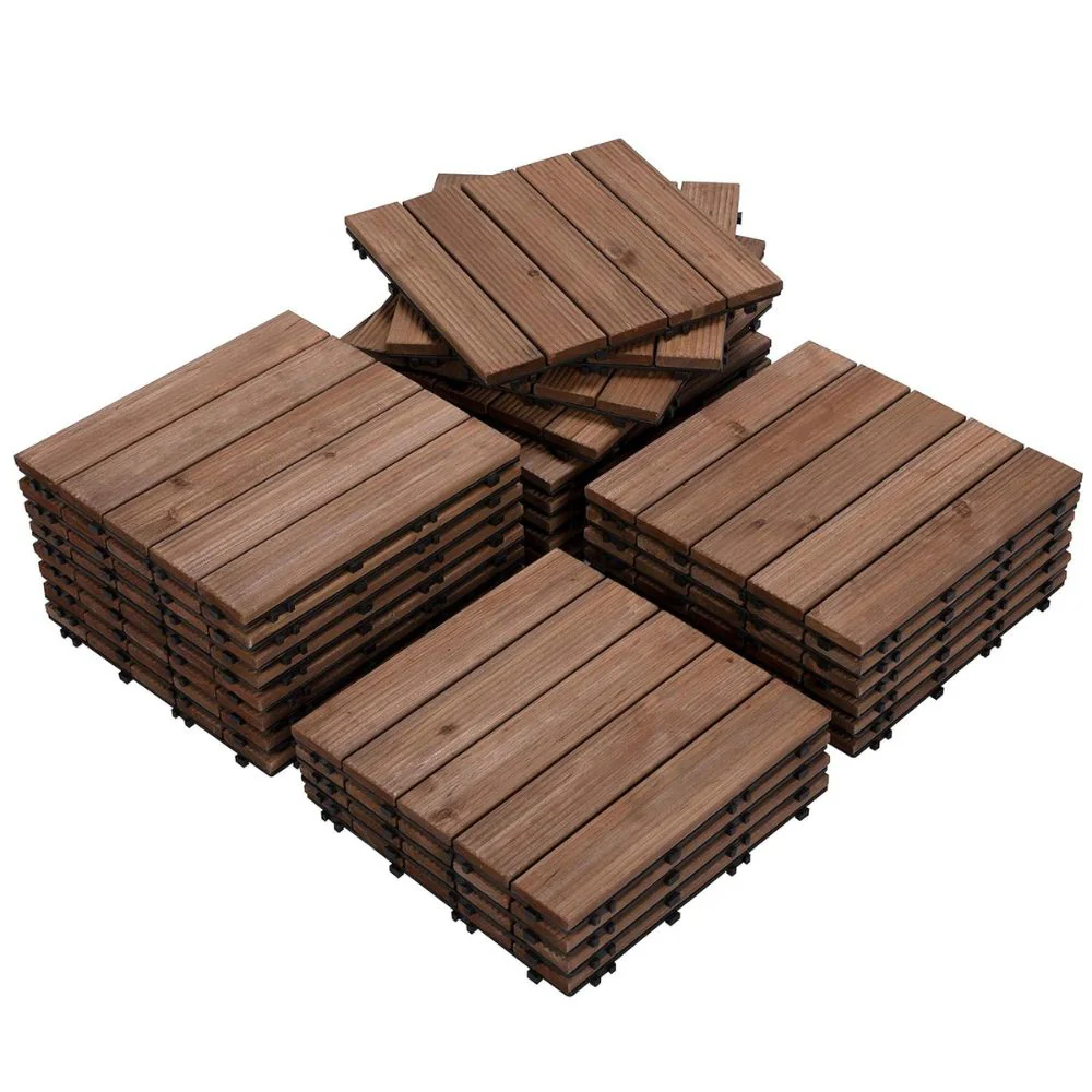 Interlocking Outdoor Patio Wood Flooring Deck Tiles 27Pcs - Image 6