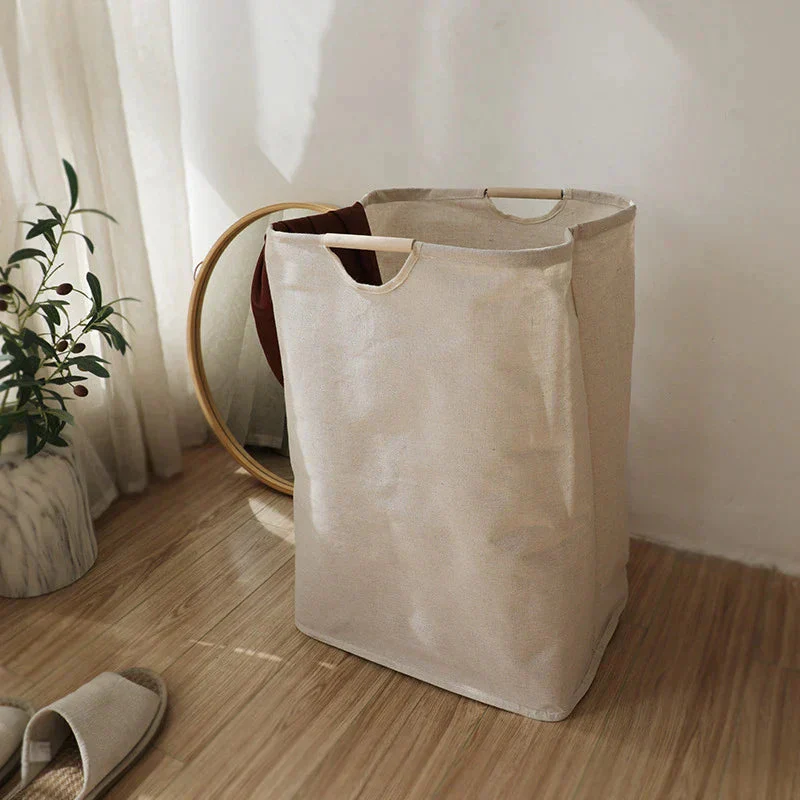 Japanese-style cotton-linen laundry basket - Image 2