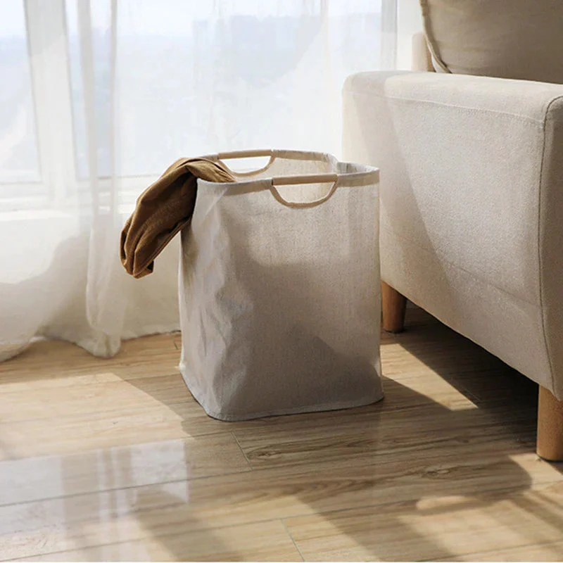 Japanese-style cotton-linen laundry basket - Image 4