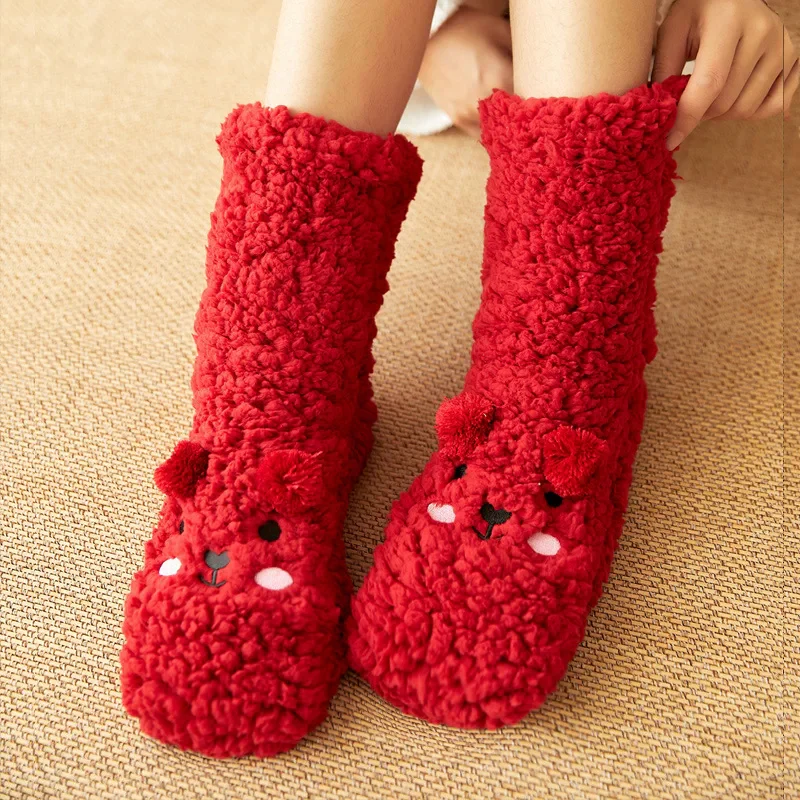 Kawaii Bear Fleece Warm Socks - Image 10