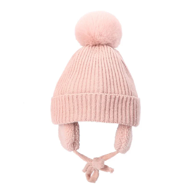 Kids Knit Beanie Winter Hat with Earflaps - Image 11