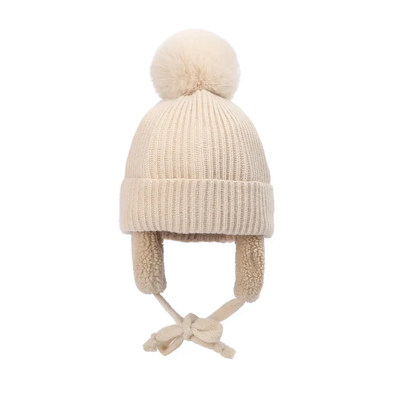 Kids Knit Beanie Winter Hat with Earflaps - Image 7