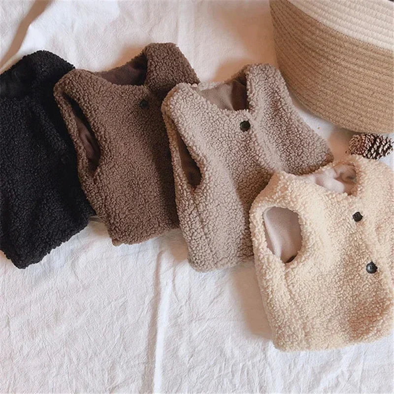 Kids Lamb Wool Winter Waist Coat