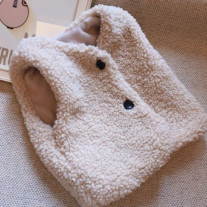 Kids Lamb Wool Winter Waist Coat - Image 7