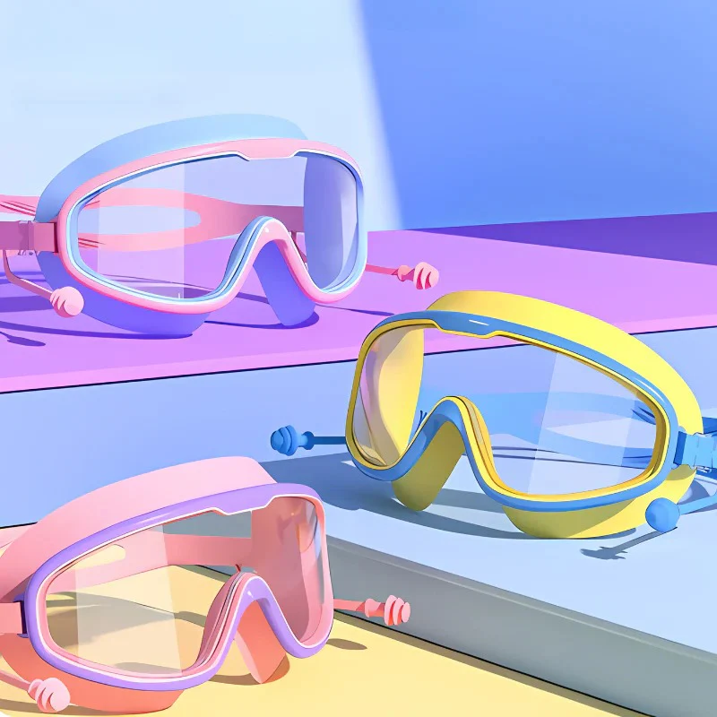 Kids Swim Goggles with Anti-Fog Lenses and Wide View - Image 4