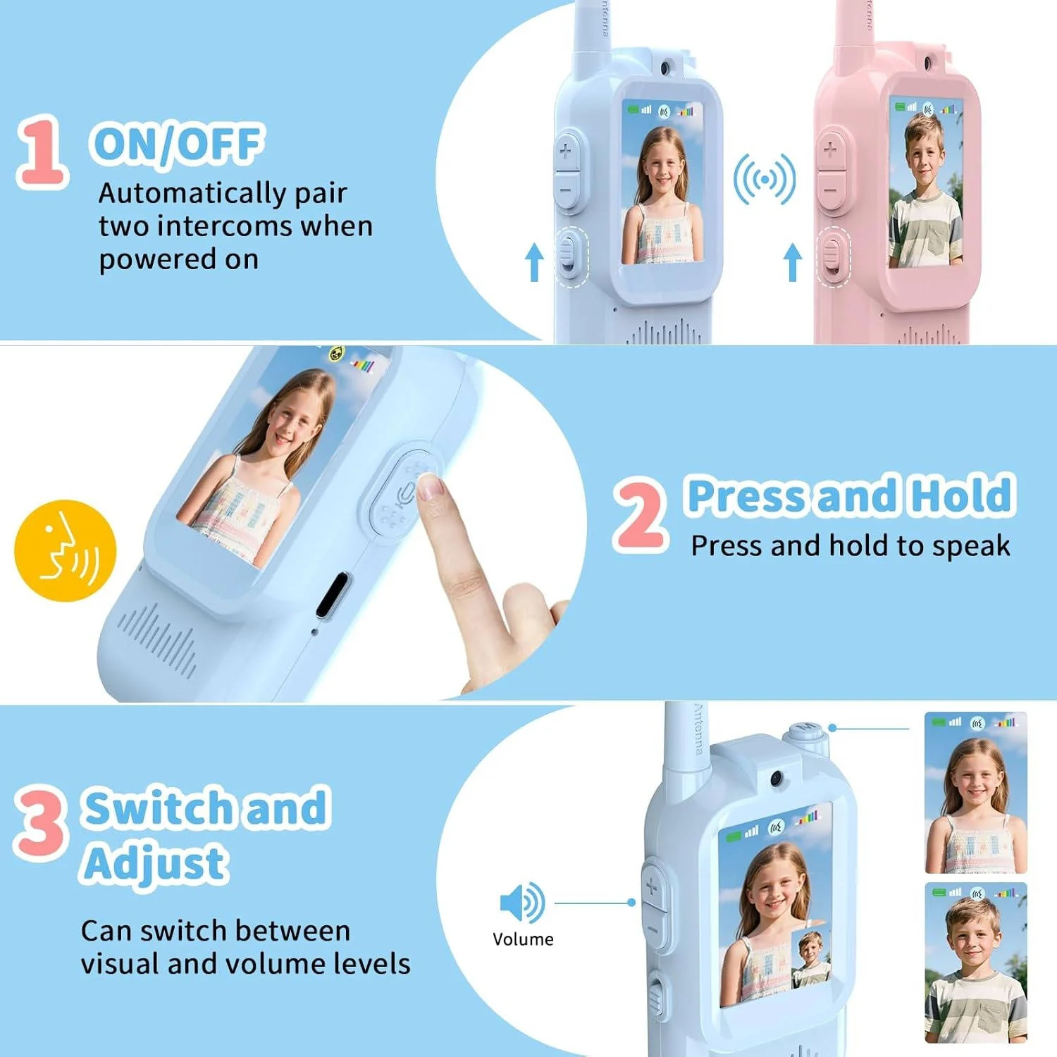 Kids Walkie Talkies Video Voice & Chat 2 Set - Image 5