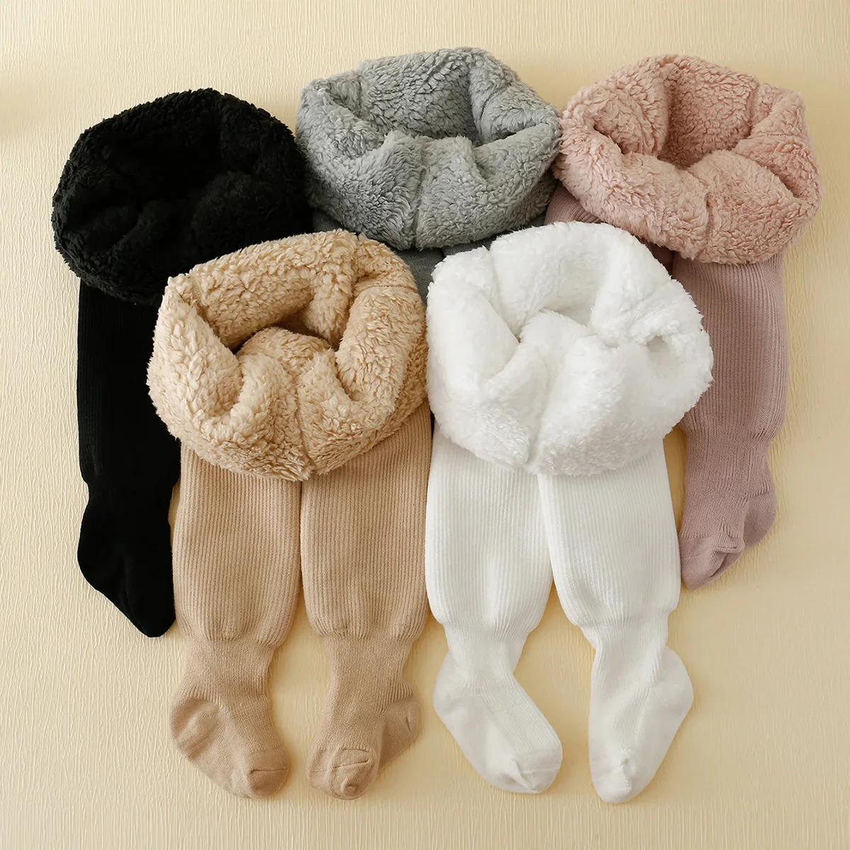 Kids Winter Fleece Lined Leggings - Image 3