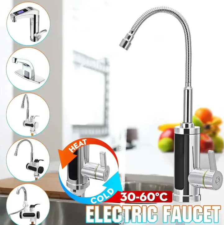 Kitchen hot water tap with 3000W power - Image 3