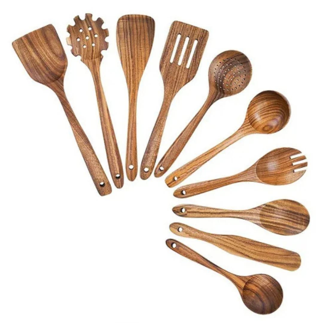 Kitchen set made of natural teak wood - Image 8