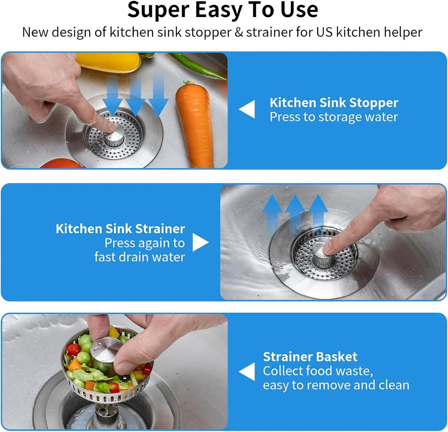 Kitchen Sink Drain Strainer - Image 2