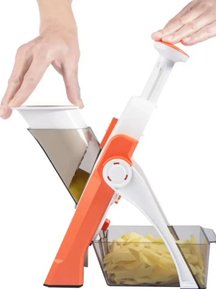Kitchen Slicer With Adjustable Thickness And Collection Container - Image 2