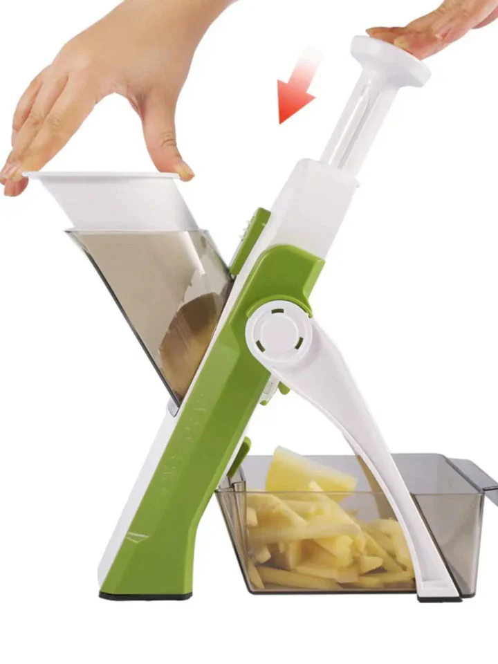 Kitchen Slicer With Adjustable Thickness And Collection Container - Image 3