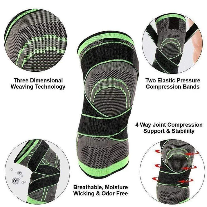 Knee Brace Compression Sleeve with Patella Stability Straps - Image 4