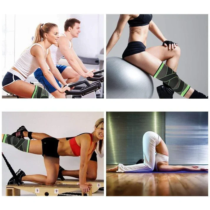 Knee Brace Compression Sleeve with Patella Stability Straps - Image 6
