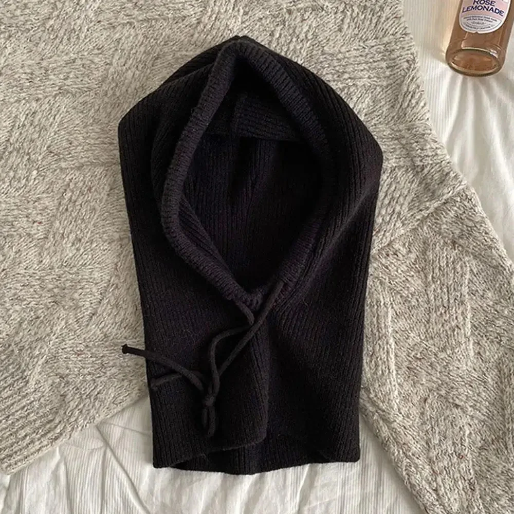 Knitted Hooded Balaclava Hat Neck Warmer - Image 7