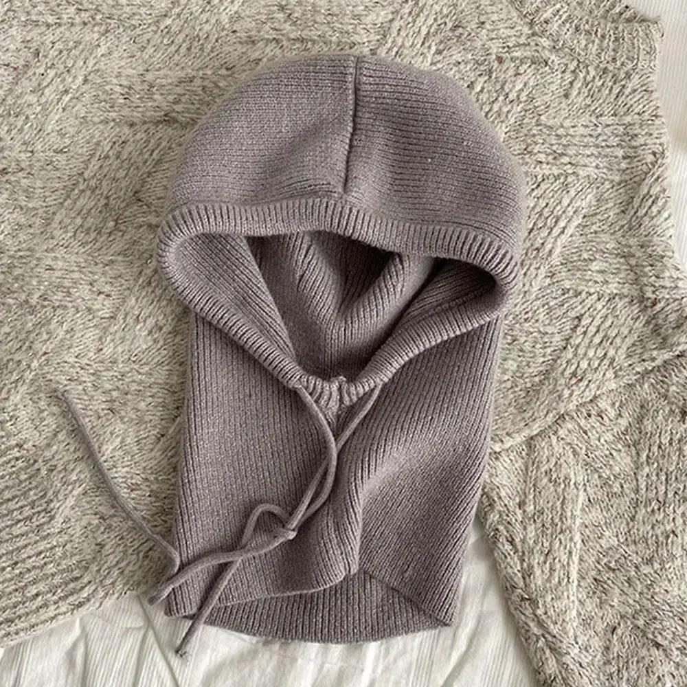 Knitted Hooded Balaclava Hat Neck Warmer - Image 8