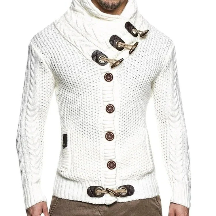 Knitted Sweater With Toggle Closure - Image 4