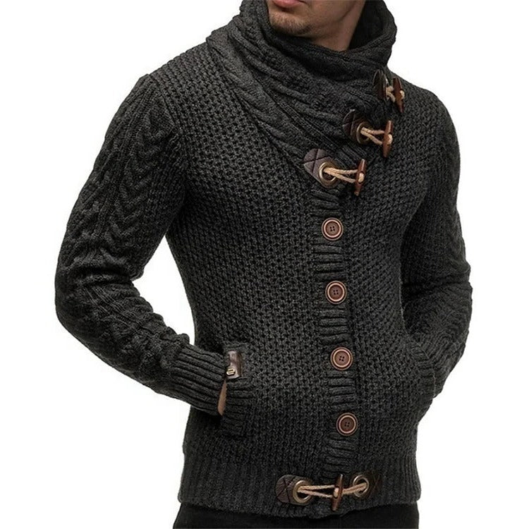 Knitted Sweater With Toggle Closure - Image 5