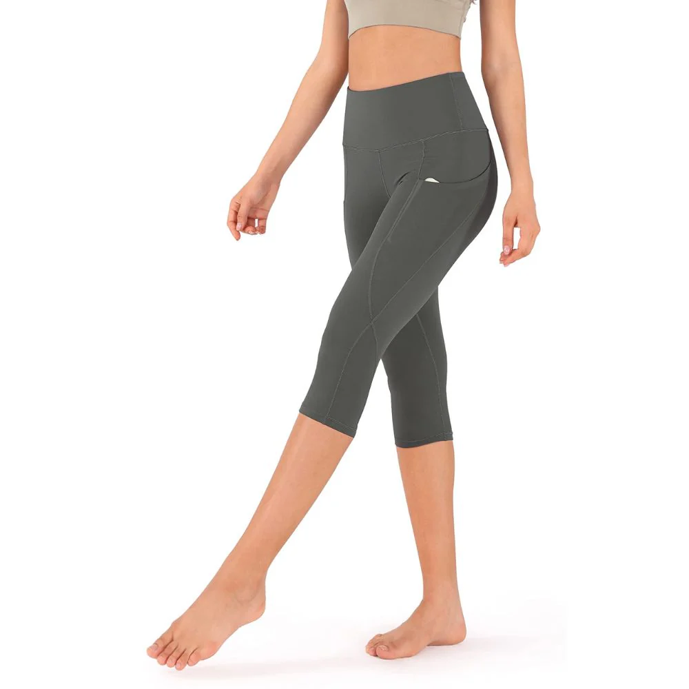 Ladies Capri Cotton Pants Leggings with Pockets - Image 6