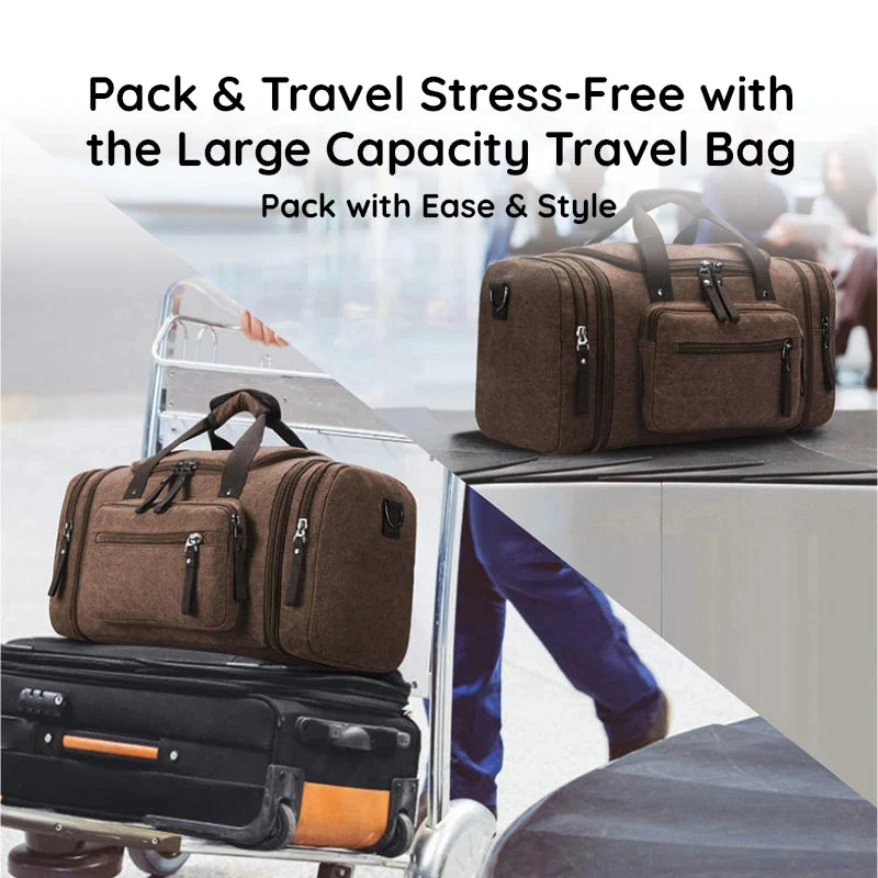 Large Capacity Canvas Travel Bag - Image 12
