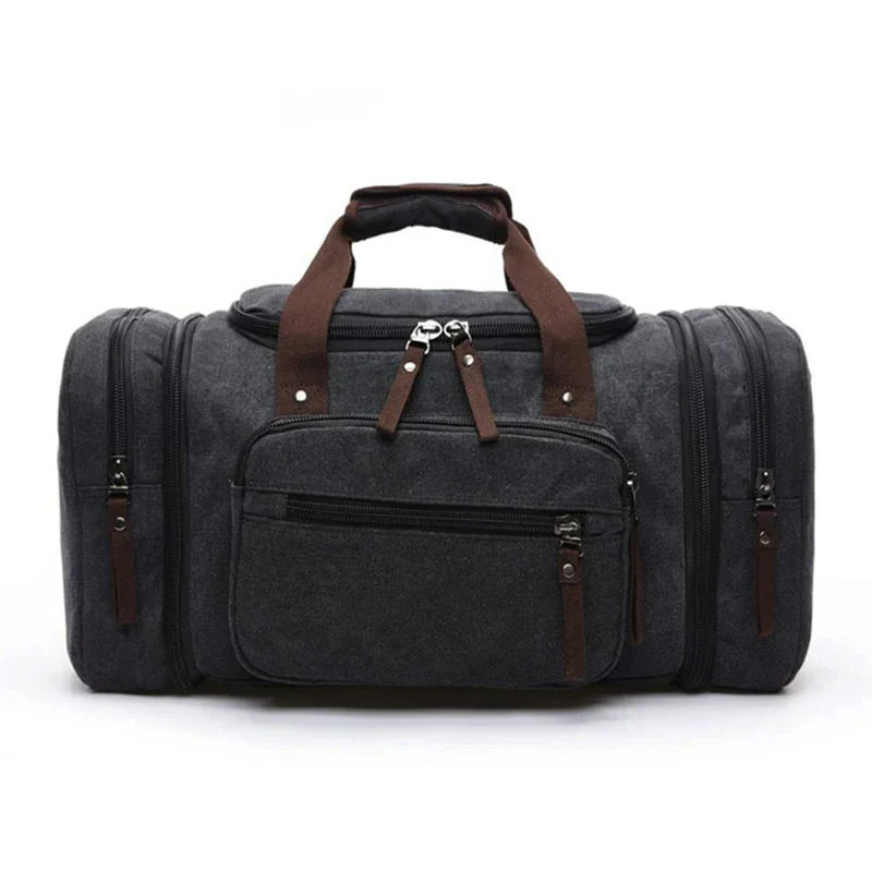 Large Capacity Canvas Travel Bag - Image 3