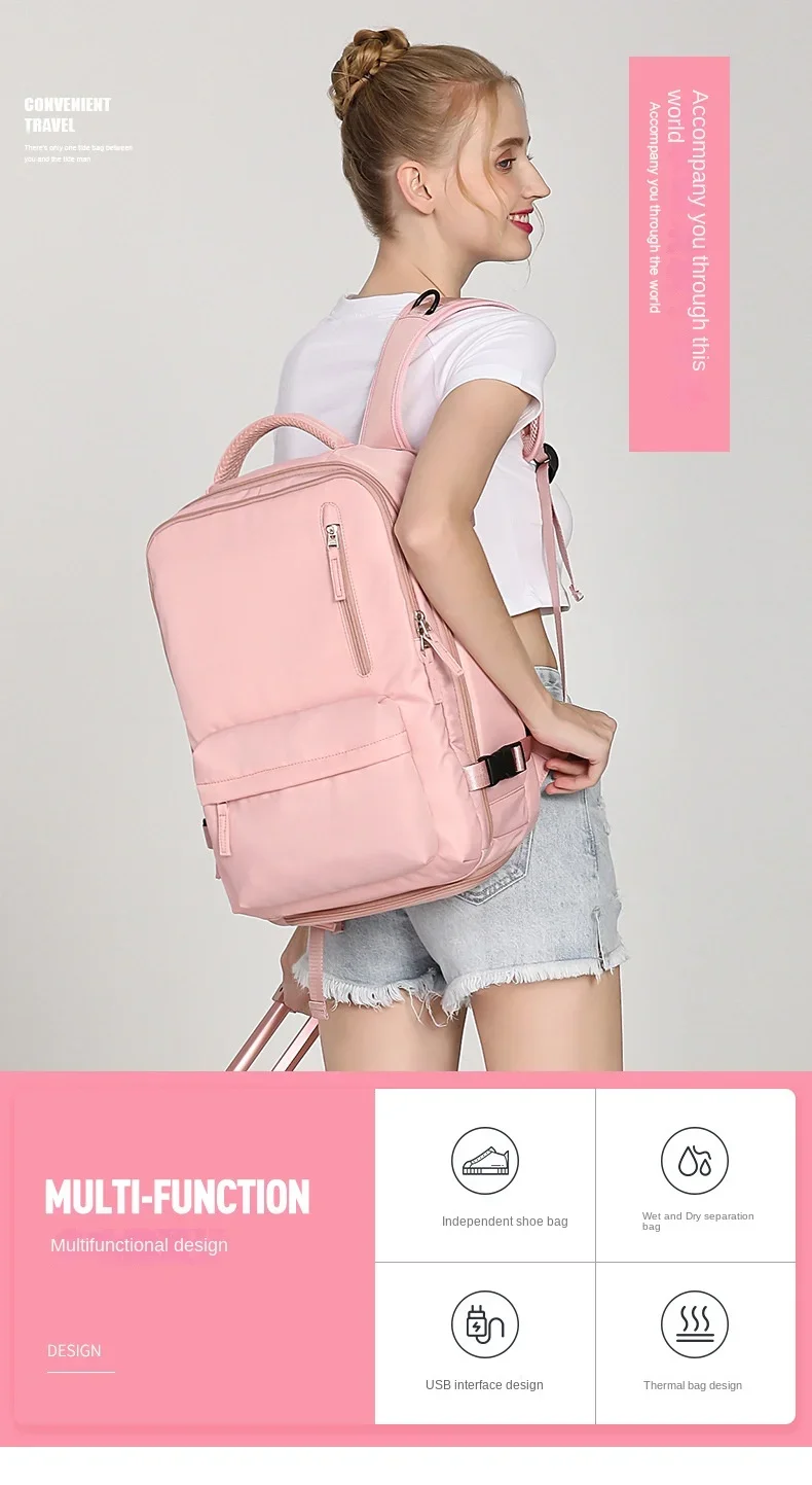 Travel Carry On Backpack With Shoe Compartment - Image 3