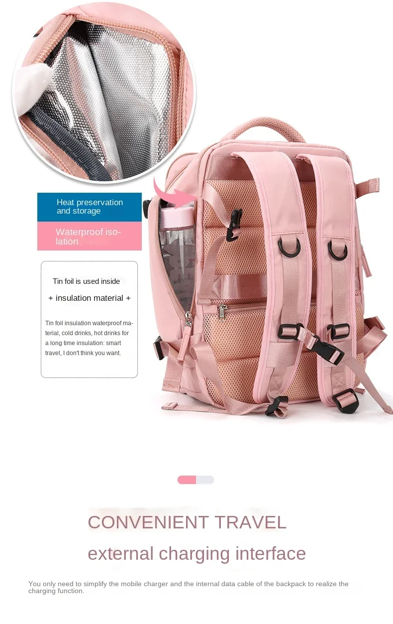 Travel Carry On Backpack With Shoe Compartment - Image 5