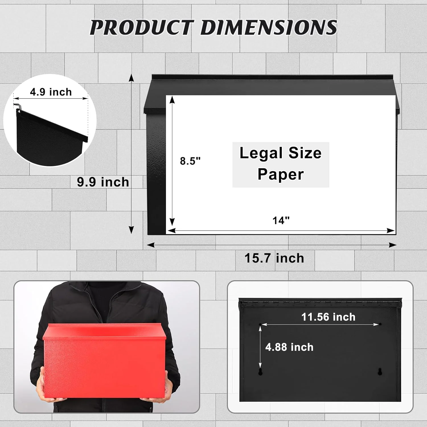 Large Capacity Wall-Mount Mailbox - Image 4