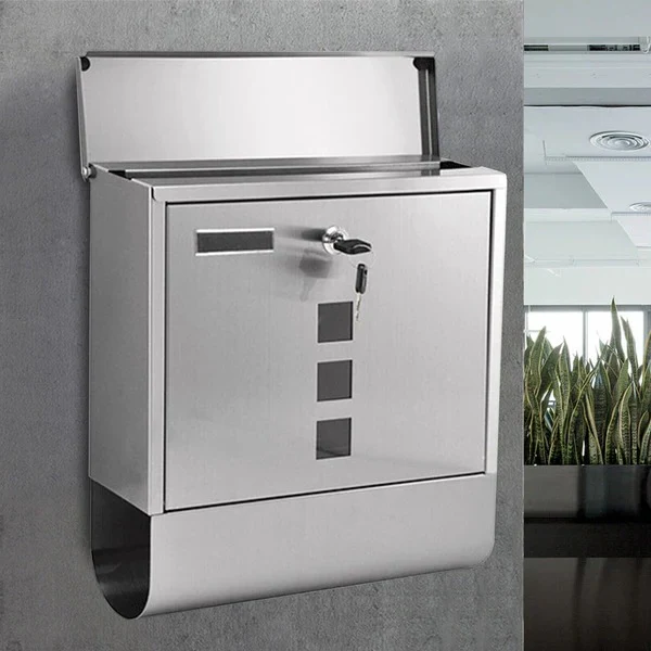 Large Heavy Duty Wall Mounted Vertical Home Metal Lockable Mailbox - Image 2