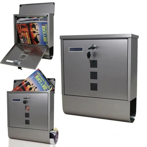 Large Heavy Duty Wall Mounted Vertical Home Metal Lockable Mailbox - Image 5