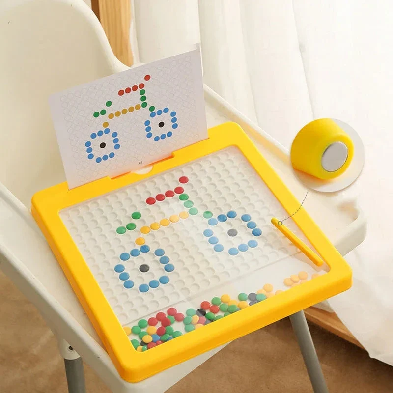 Large Magnetic Drawing Pad for Kids Montessori Magnetic Dots Board - Image 3