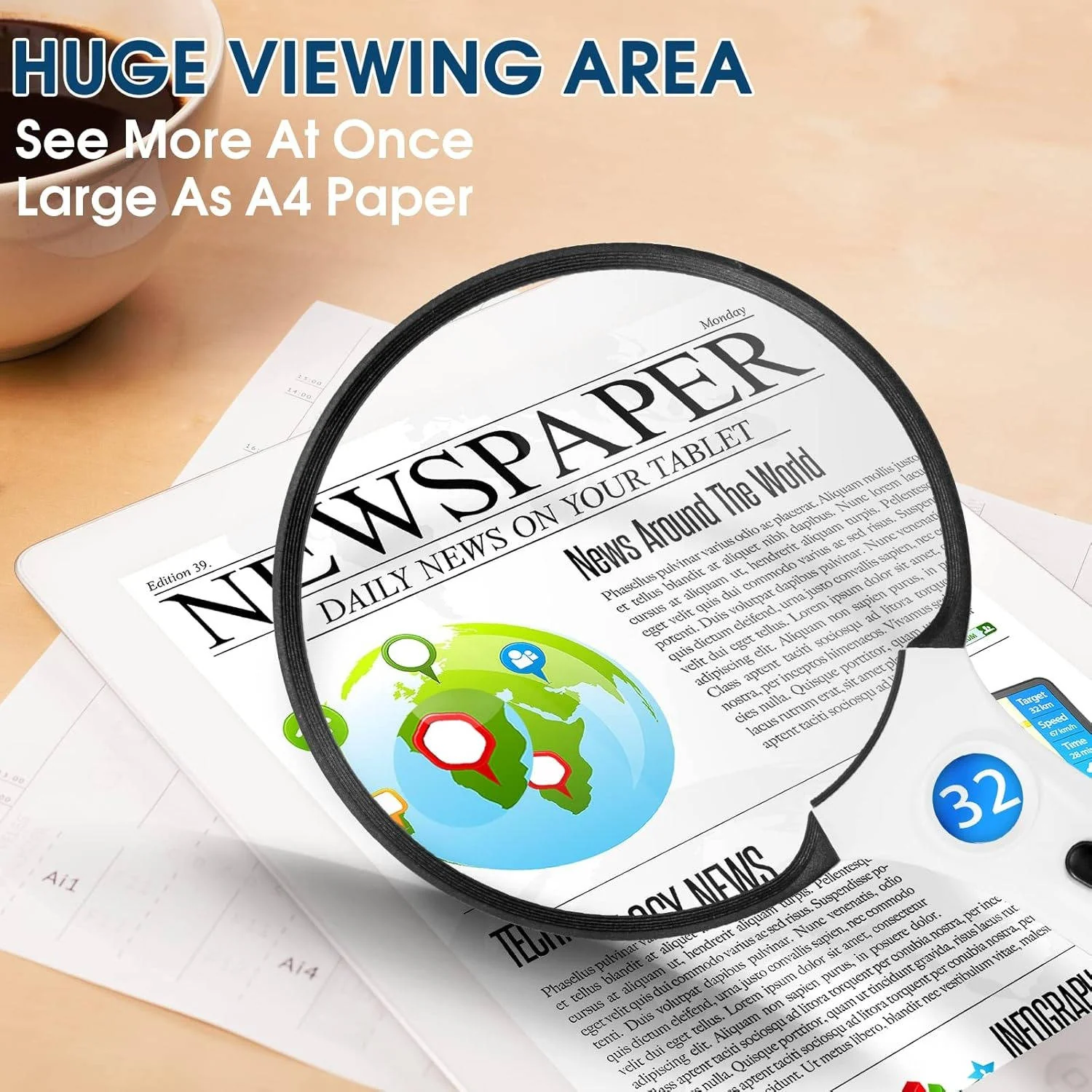 Large Magnifying Glass with Light - Image 2