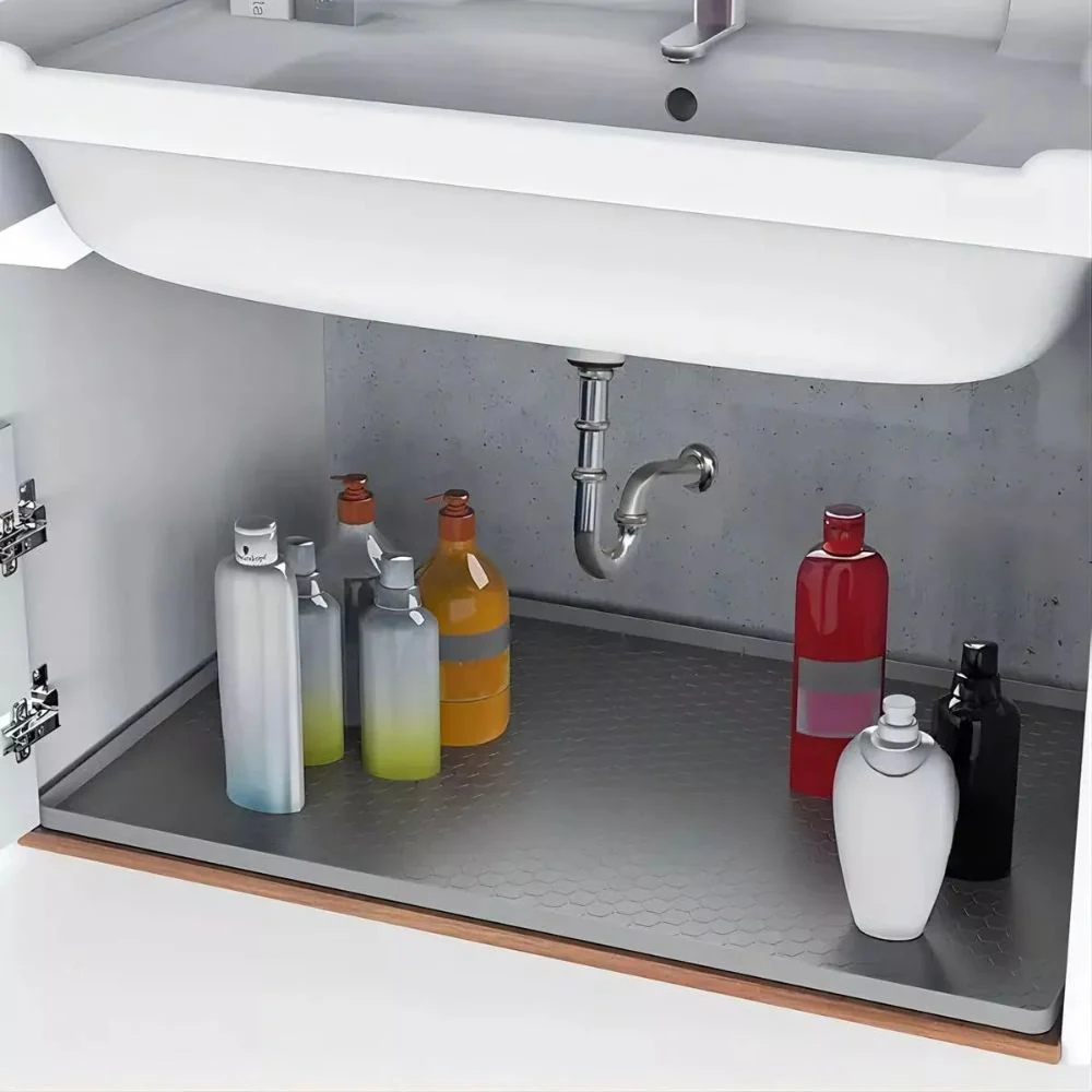 Large Under Kitchen Sink Mat Silicone Protective Liner - Image 9