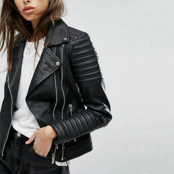 Leather Biker Jacket - Image 2