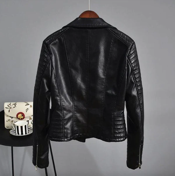 Leather Biker Jacket - Image 4