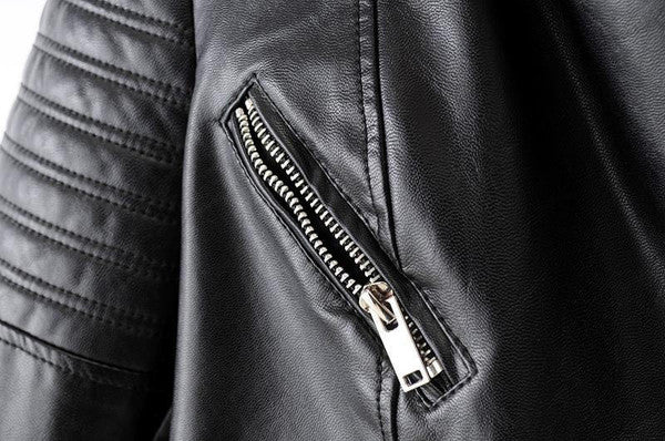 Leather Biker Jacket - Image 7