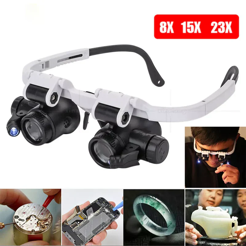LED Glasses Magnifier 8x 15x 23x - Image 3