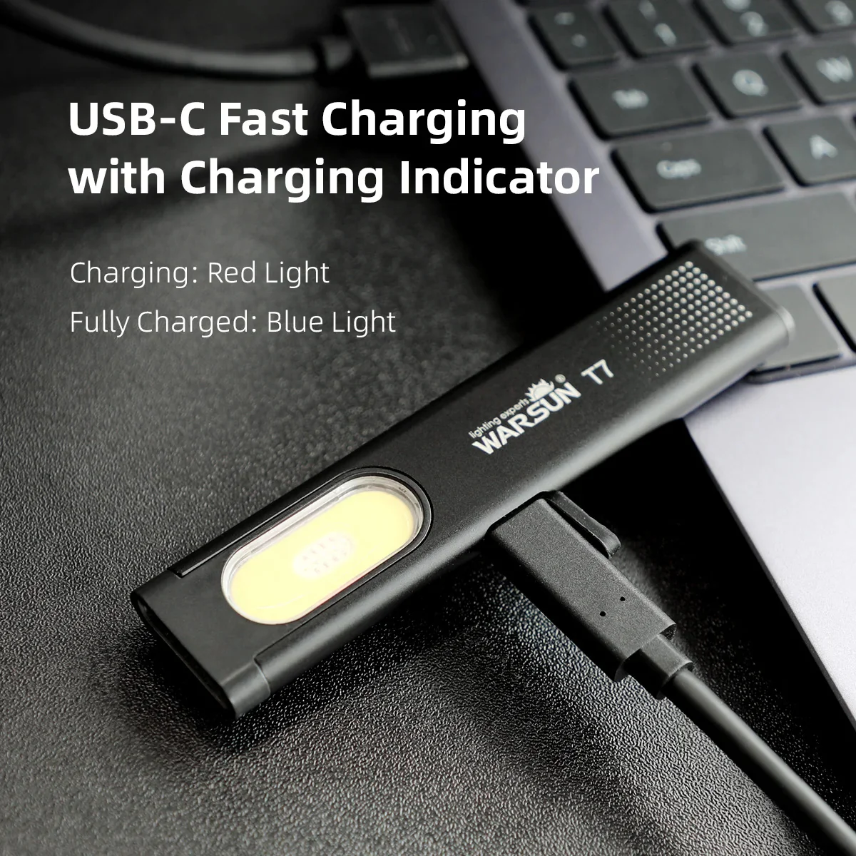 LED Keychain Flashlight with Magnet - Image 4