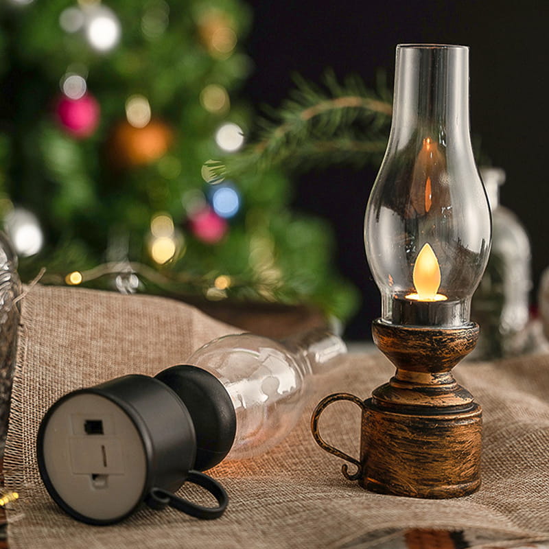 Led Vintage Kerosene Lamp, Electronic Swinging Candle - Image 6
