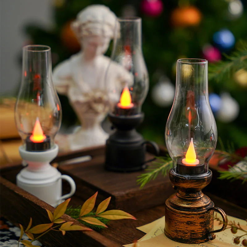 Led Vintage Kerosene Lamp, Electronic Swinging Candle - Image 8