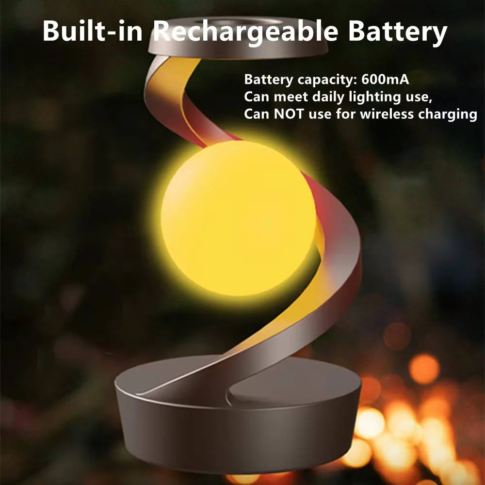Levitating Moon Lamp Gesture Control & Wireless Charging - Image 3