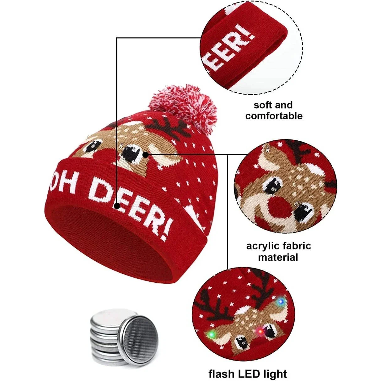 Light Up Christmas Hat - Image 4